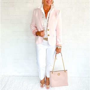 J. Crew Dalton Herringbone Blazer - Baby Pink - 6P